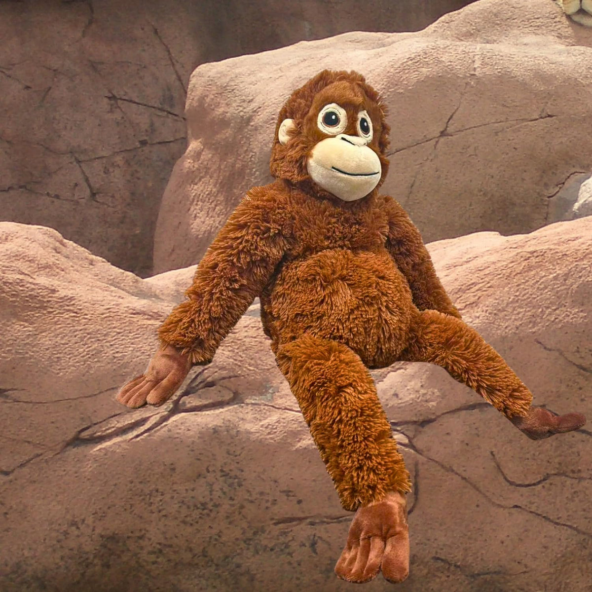 TQJOUJOU Punch Monkey plush doubles as a soft travel companion.