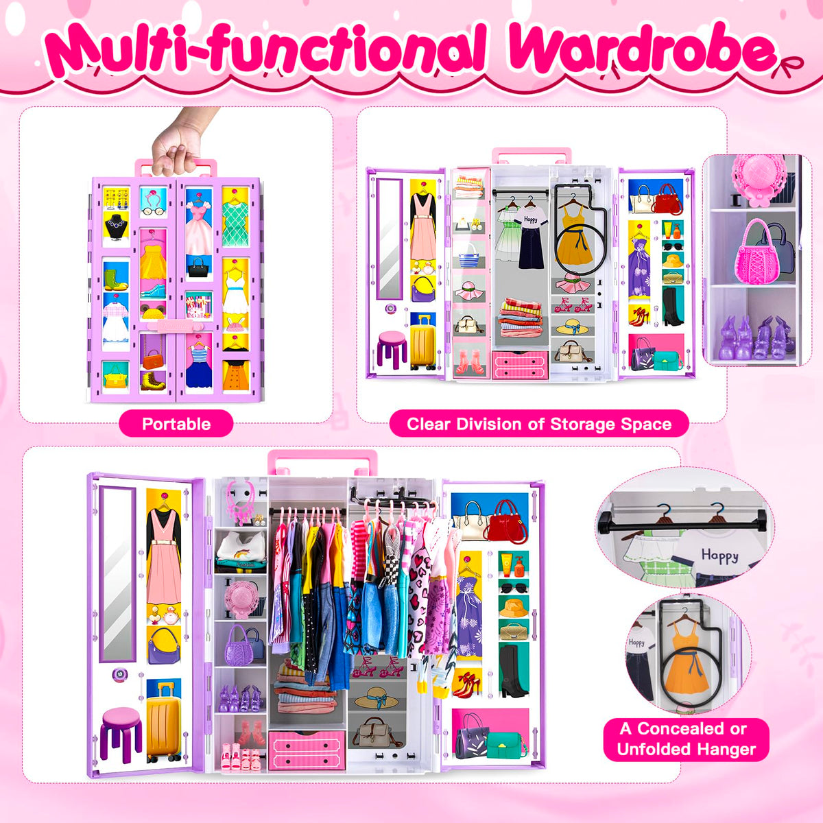 TQRAZ doll accessories pack adds variety for expanding wardrobe options