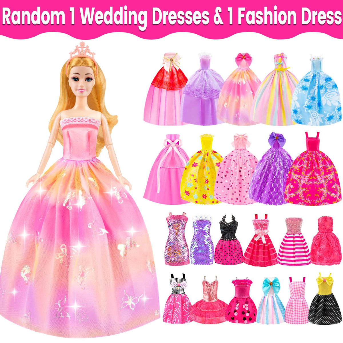 TQRAZ doll hangers and organizer accessories keep outfits neat and ready