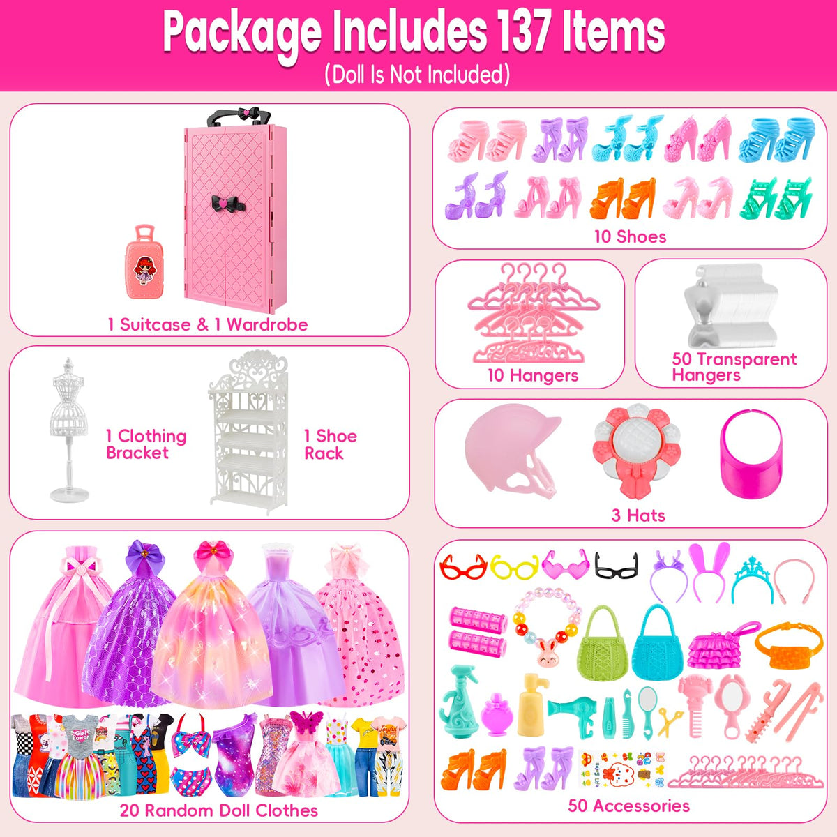 TQRAZ princess dresses in doll wardrobe encourage imaginative storytelling