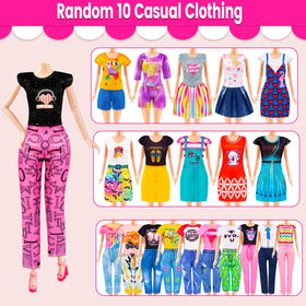 TQRAZ shoes rack and hangers help organize doll outfits