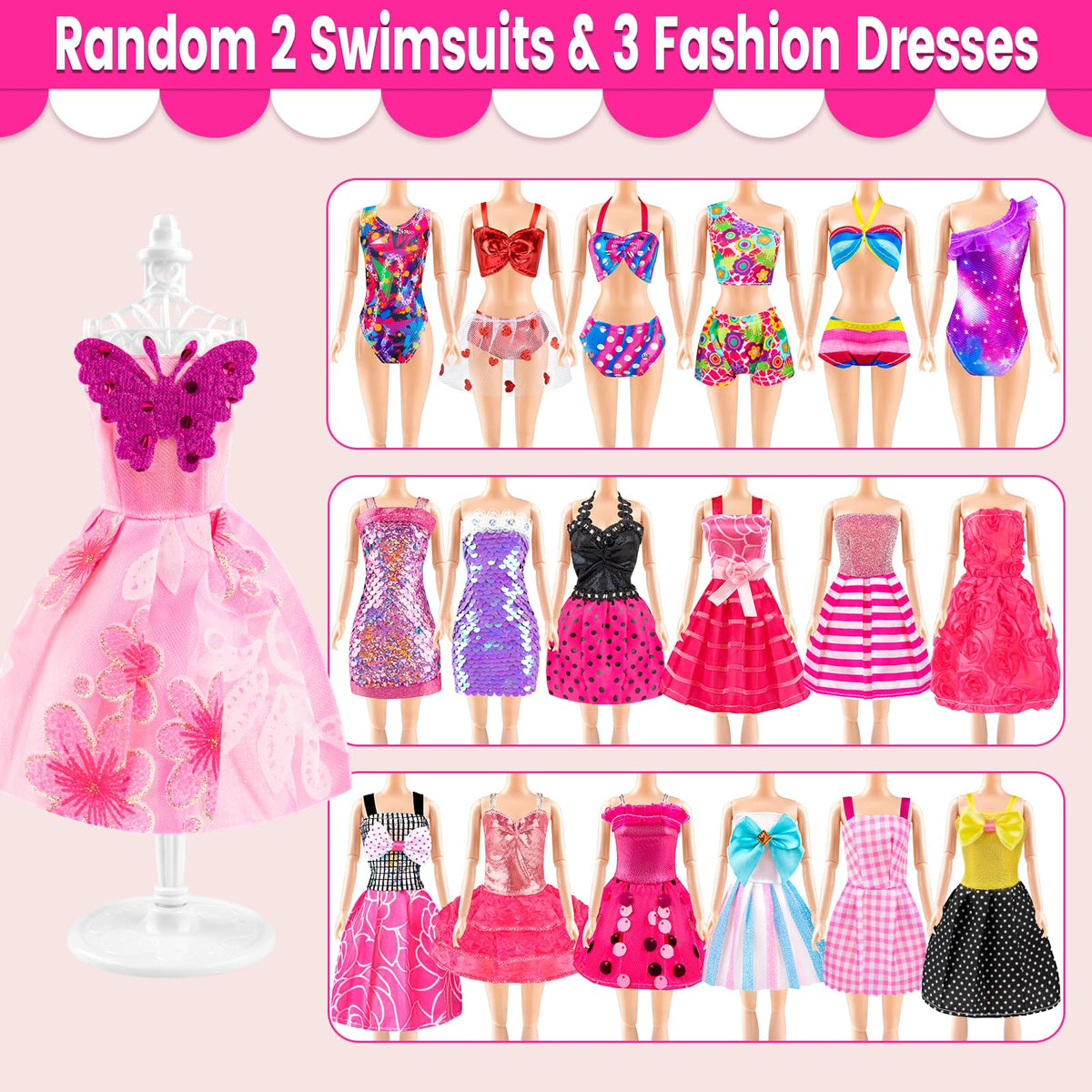 TQRAZ swimsuits and bikini for dolls support beach-style adventures