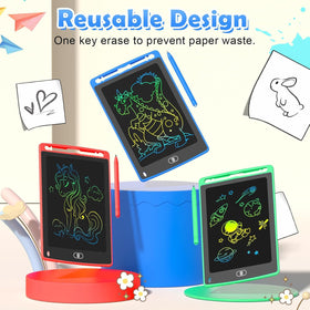 TQU Party Favor red LCD tablet provides bright visuals for doodling
