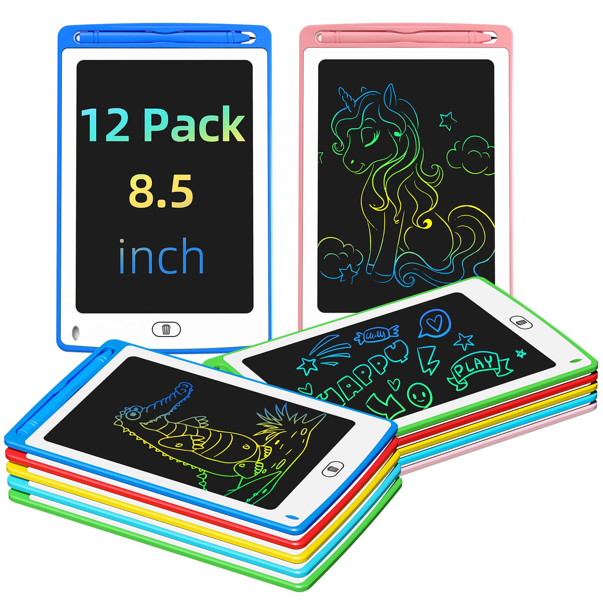 TQU party favor LCD writing tablet 8.5 inch colorful doodle board for kids' creativity