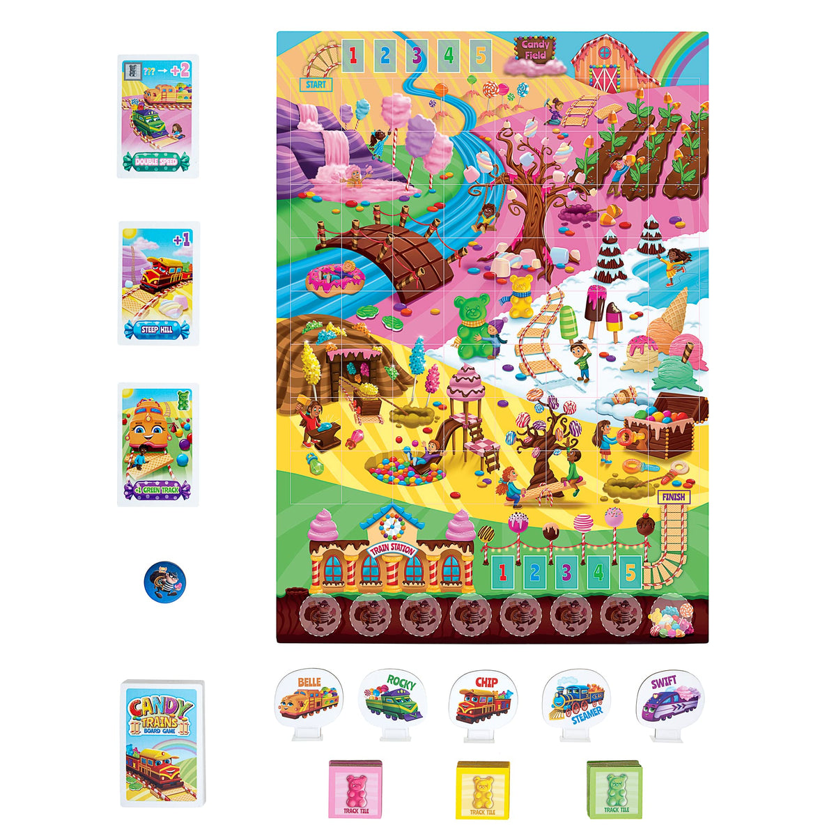 Track tiles and cards spread to show planning options