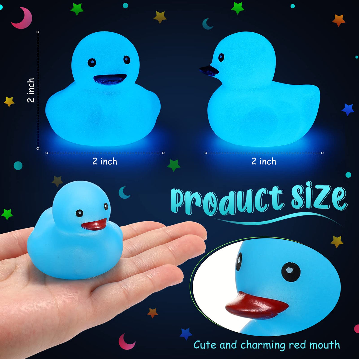 Tradder blue glow ducks brighten pool parties with gentle illumination.