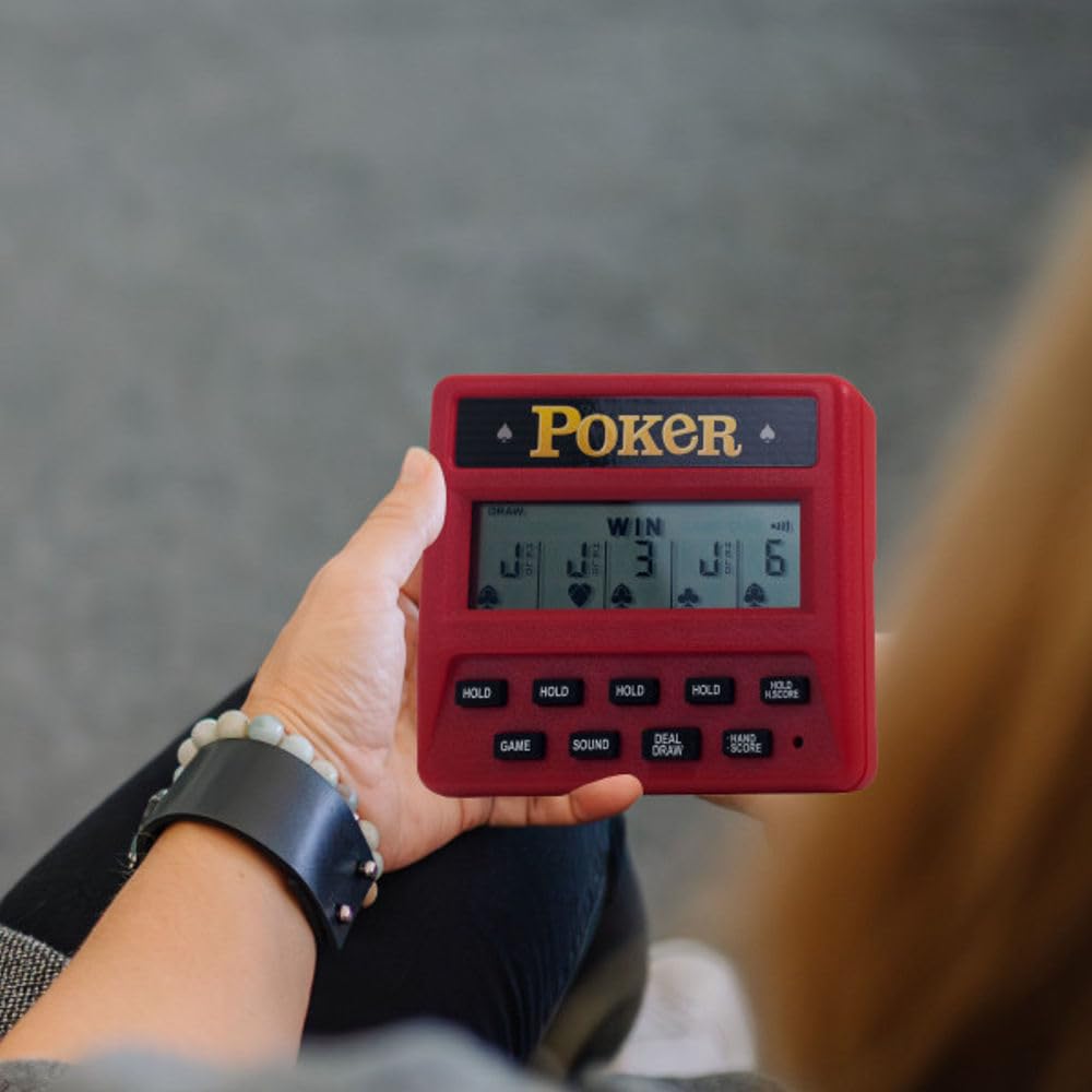Trademark Poker 5in1 handheld display shows five games in one compact device.