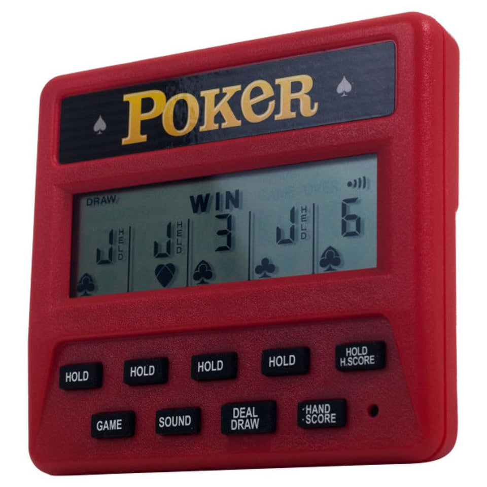 Trademark Poker 5in1 handheld front view for on-the-go casino fun anytime.