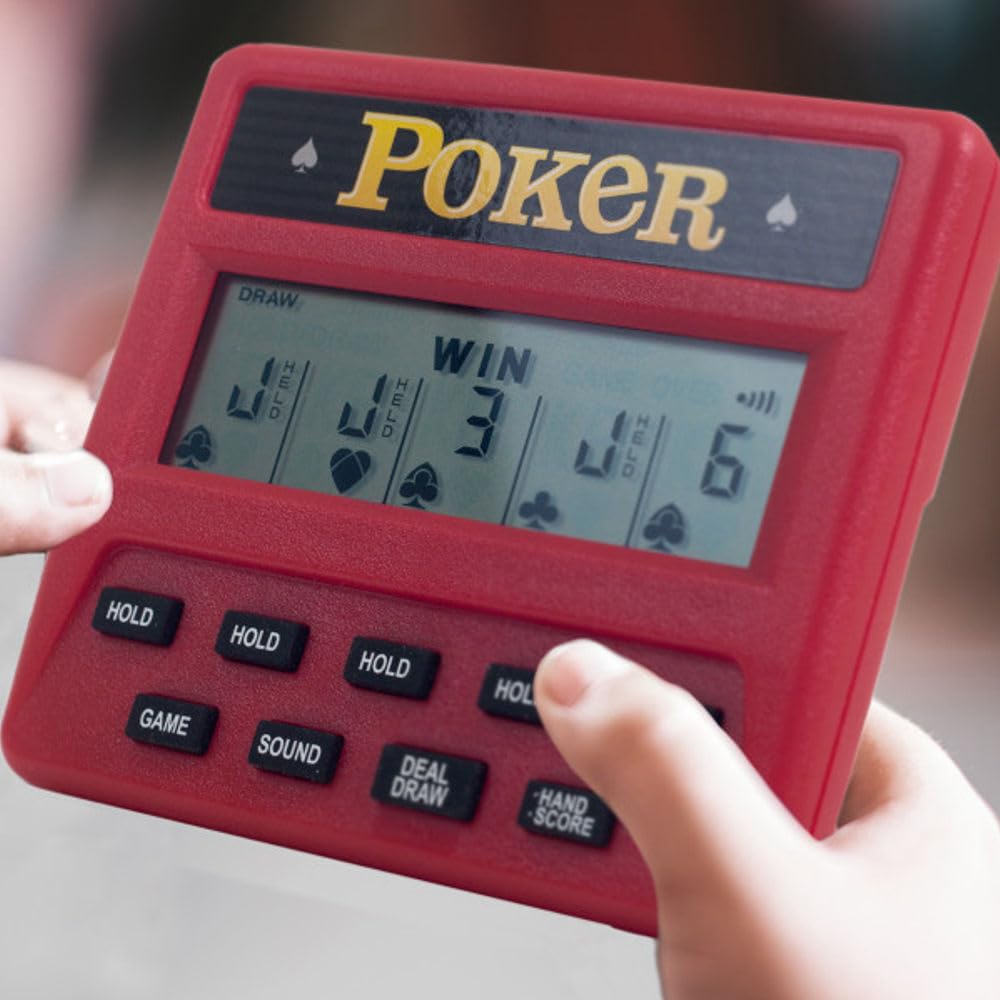 Trademark Poker 5in1 handheld side view highlights pocket-sized portability for travel.