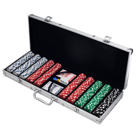 Trademark Poker poker set with 500 chips and cards for home games and Vegas vibes.