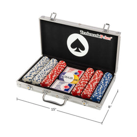 Trademark Poker travel-friendly poker set ready for compact storage and transport