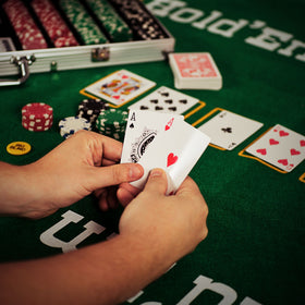 Trademark Poker included two decks of cards for quick setup and practice.