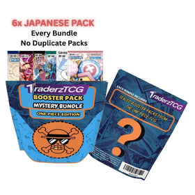 TraderzTCG Japanese One Piece booster packs shown for deck upgrades