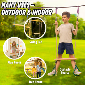 Trailblaze backyard adventure bar keeps kids moving and supervised.