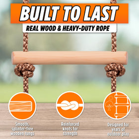 Trailblaze real wood rungs support confident climbing on playgrounds