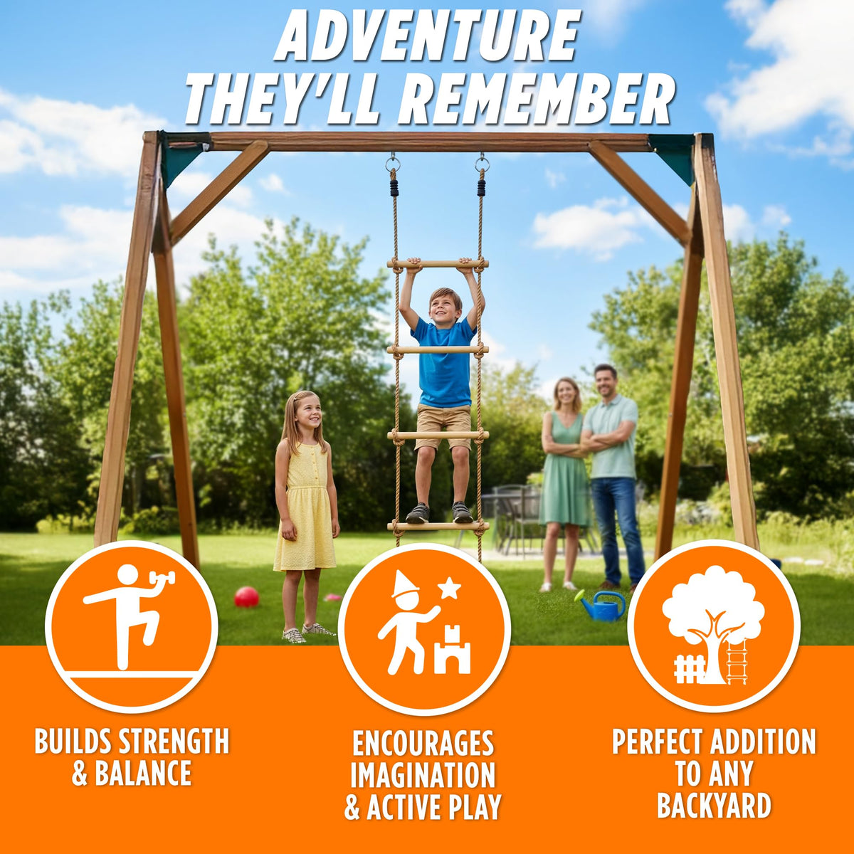 Trailblaze tangle-free design preserves ladder shape during play