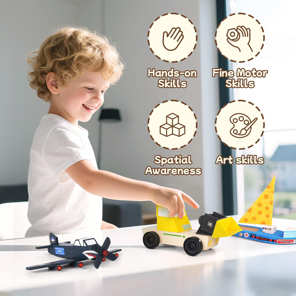 Trailfun kids crafting session promoting creativity and problem solving