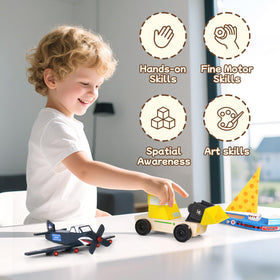 Trailfun kids crafting session promoting creativity and problem solving