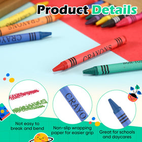 Trandraft crayons with comfortable grip for small hands and drawing.