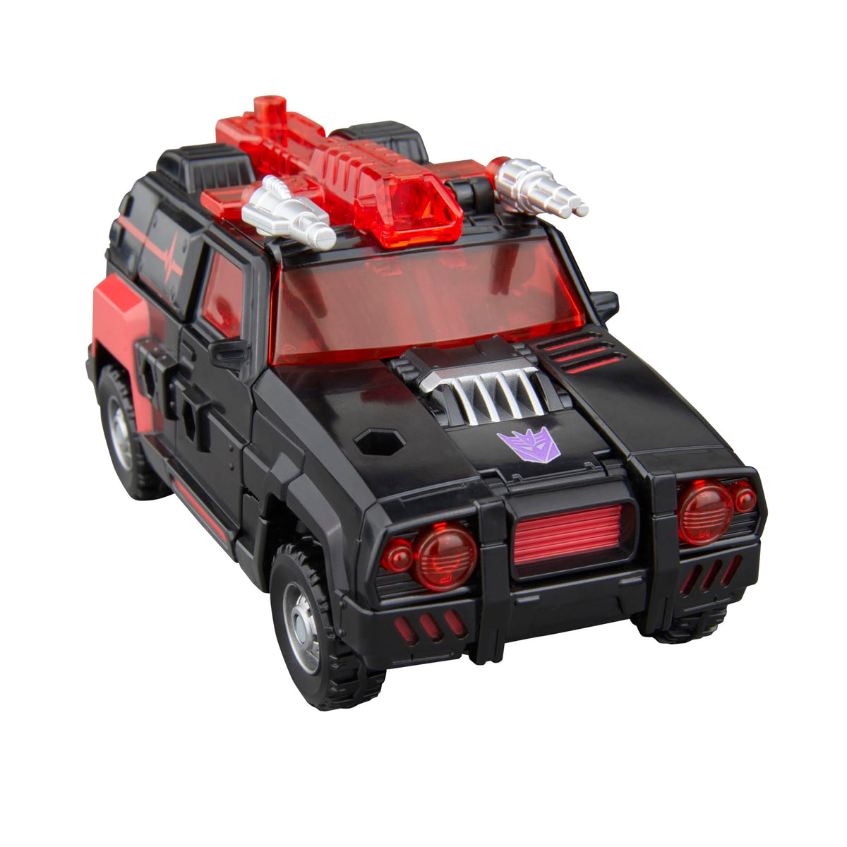 Transformers Flatline vehicle mode shows rugged off-road aesthetics for collection.