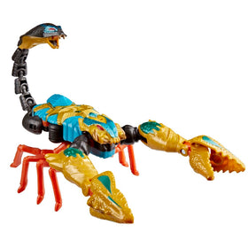 Transformers Quickstrike scorpion mode shows snake head tail action for imaginative combat.