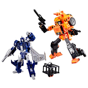 Transformers Age of the Primes Sandstorm robot mode for action poses.