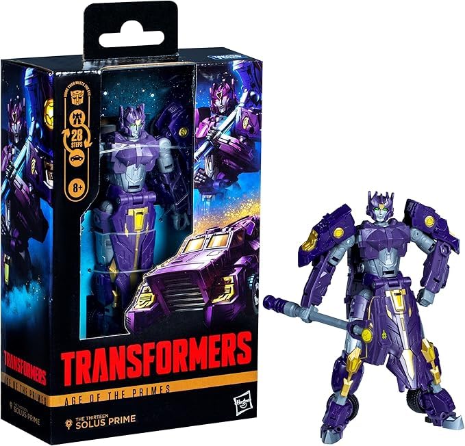 Solus Prime car mode and robot mode showcase for imaginative play.