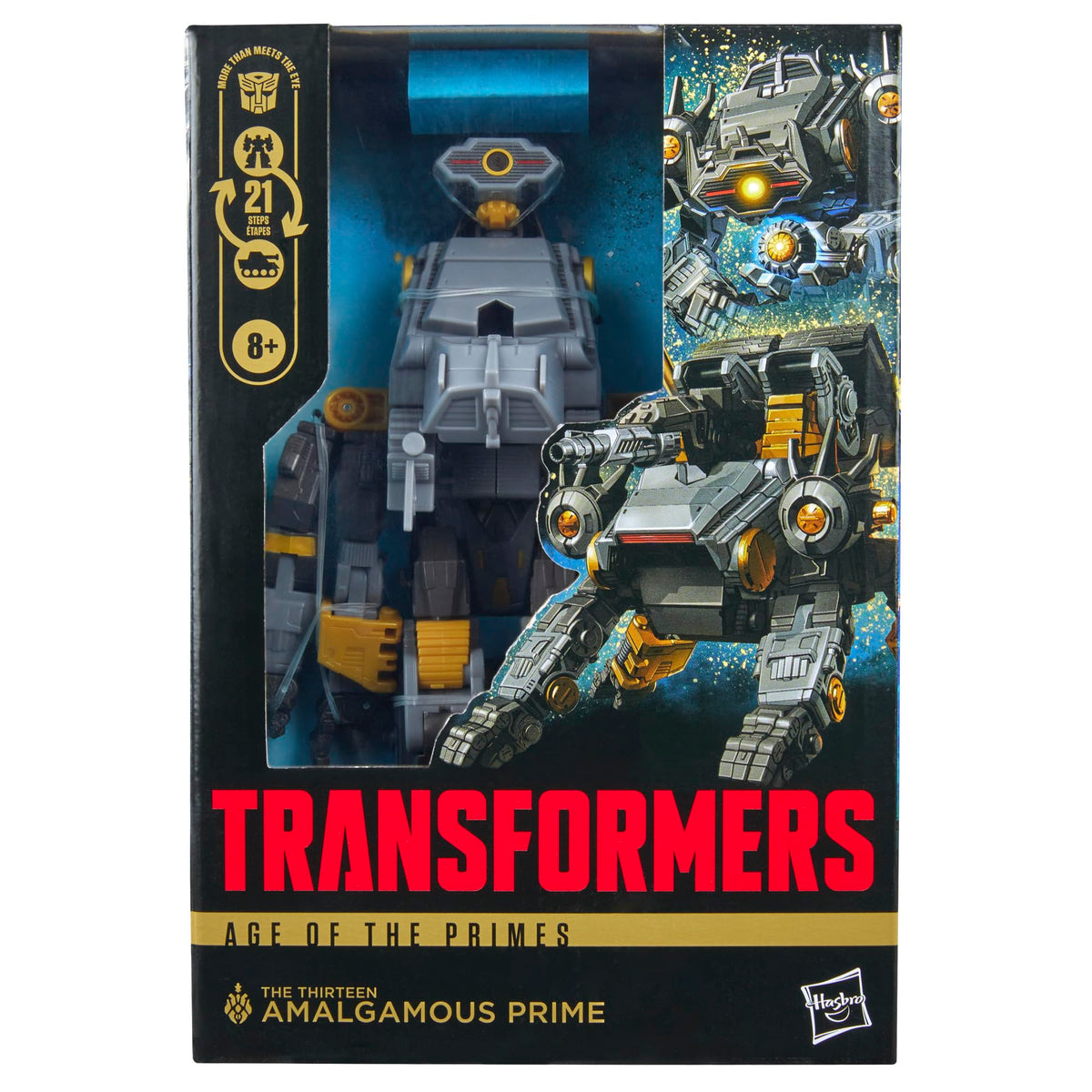 Thirteen Amalgamous Prime spider tank mode showcases 21-step conversion.