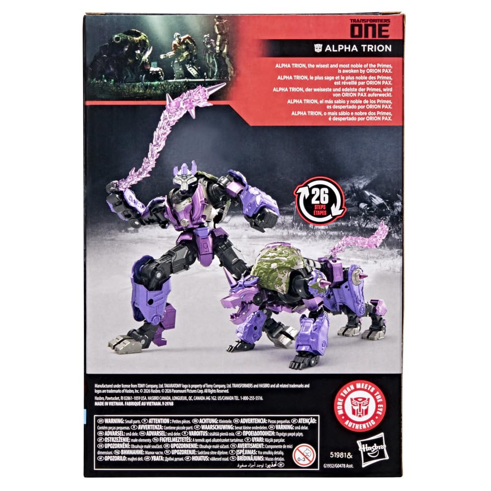 Highly articulated Alpha Trion figure enabling expressive poses for action scenes.