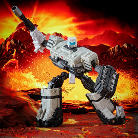 Transformers Autobot Slammer with eight weapon accessories for battle-ready customization.