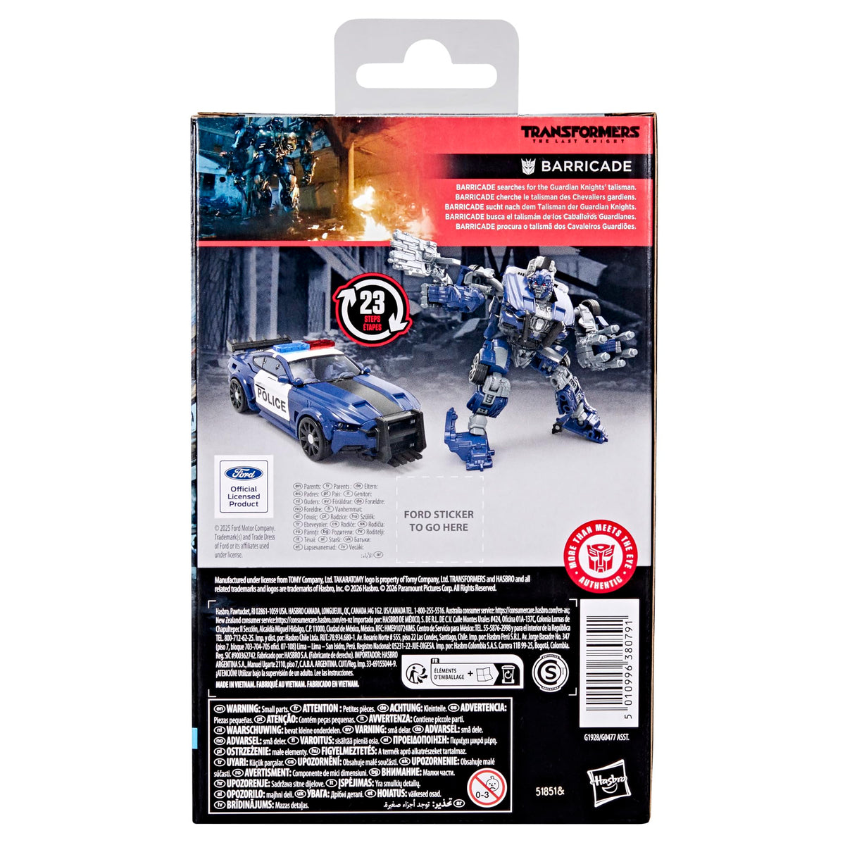 Transformers Barricade Studio Series packaging ready for gifting.