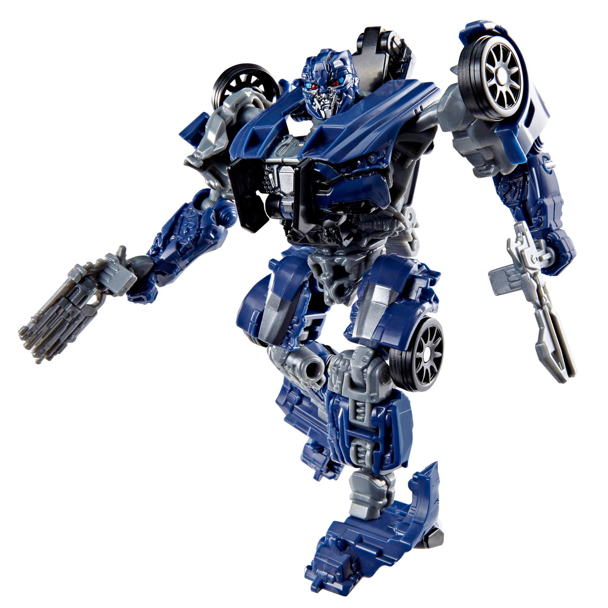 Transformers Barricade Studio Series robot mode shows movie-inspired detail for display.