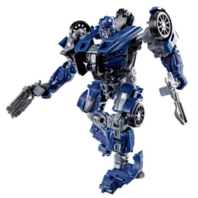Transformers Barricade Studio Series robot mode shows movie-inspired detail for display.