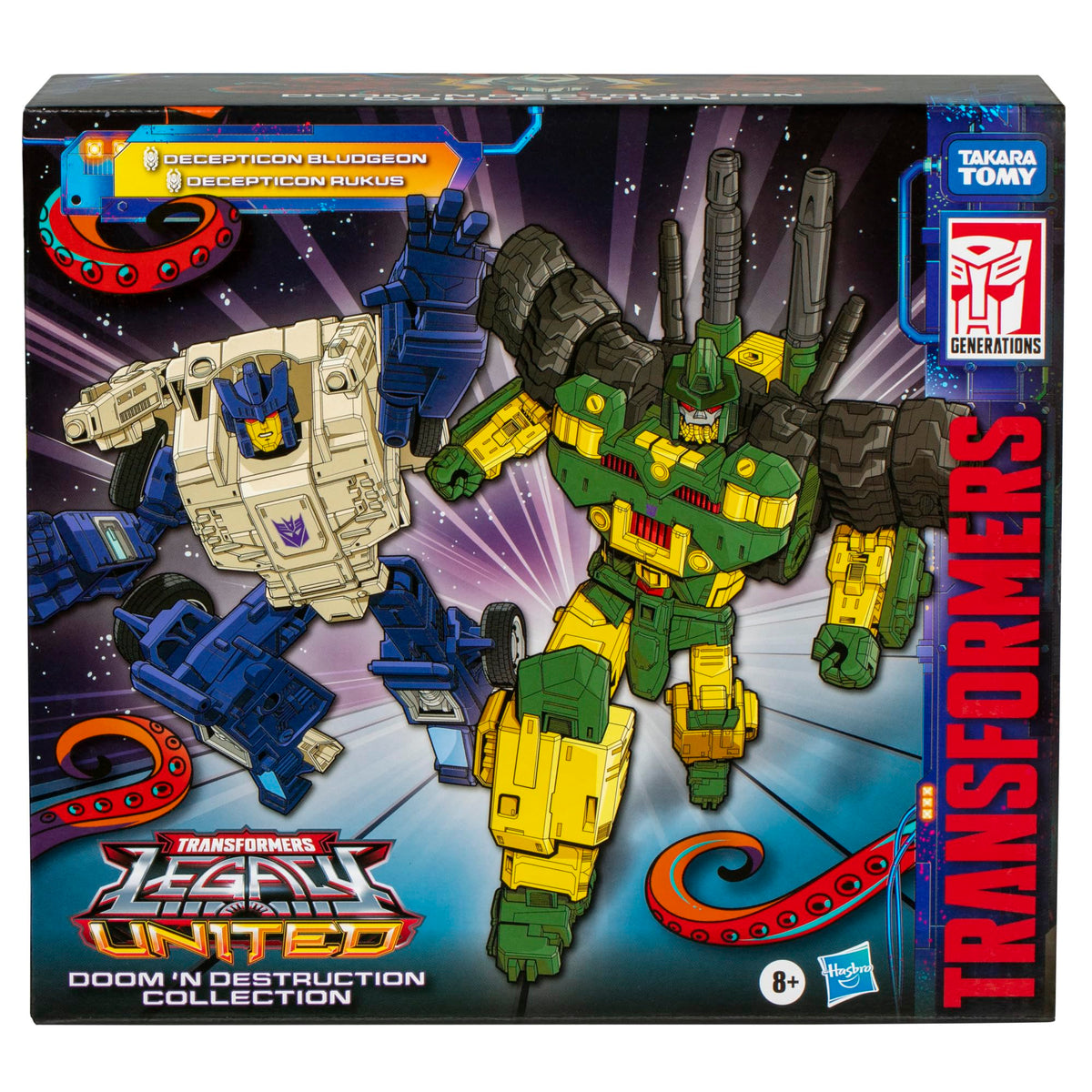 Transformers Bludgeon in tank mode for transforming play and display.