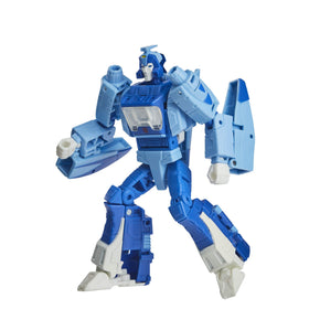 Blurr showcased in a battle Autobot City diorama setup.