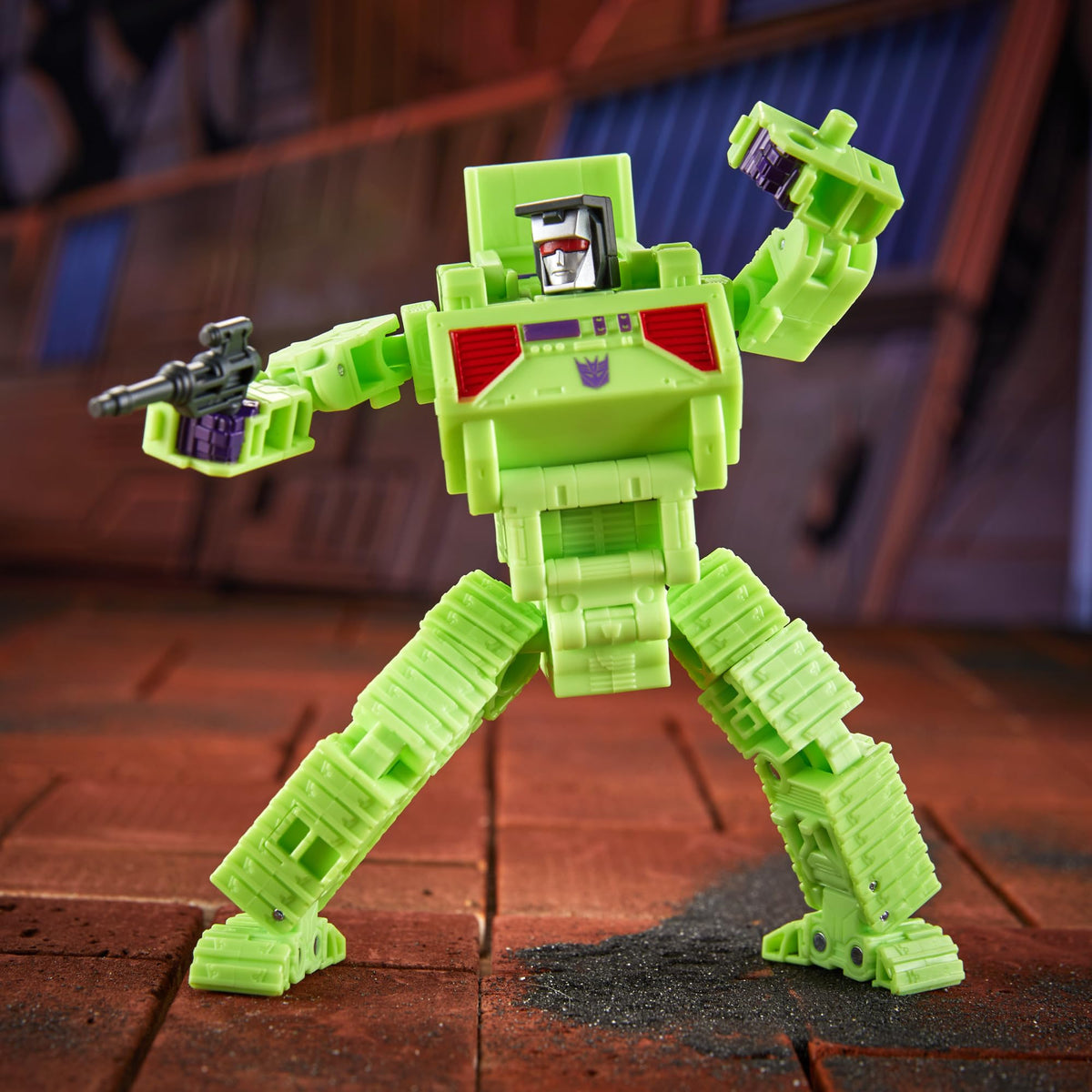 Bonecrusher with blaster accessory for action-packed play.