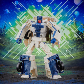 Spoiler removed in vehicle mode reveals an axe accessory.