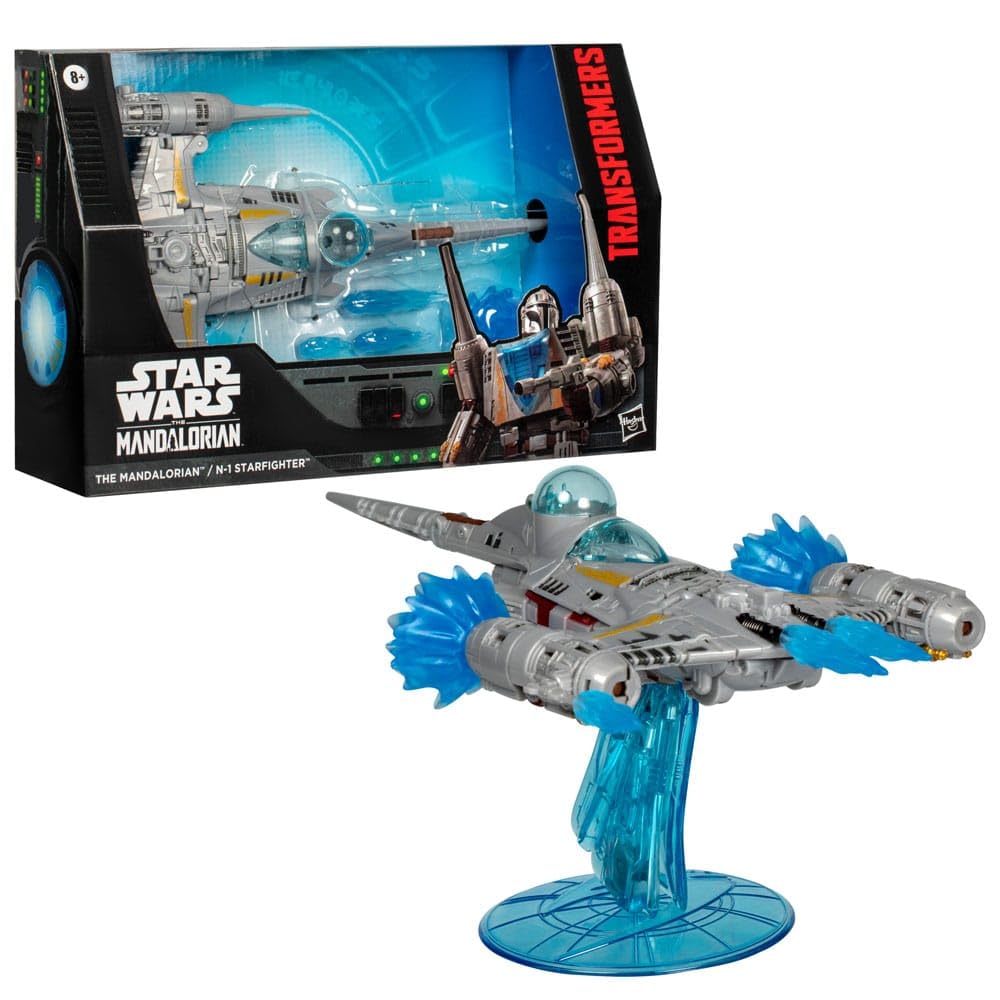 Transformers Mandalorian N-1 Starfighter accessories showcased for enhanced battles.
