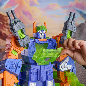 Scorponok lights up and emits battle sounds for immersive play.