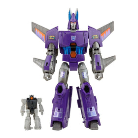 Transformers Cyclonus robot to jet mode figure for dynamic display and posing