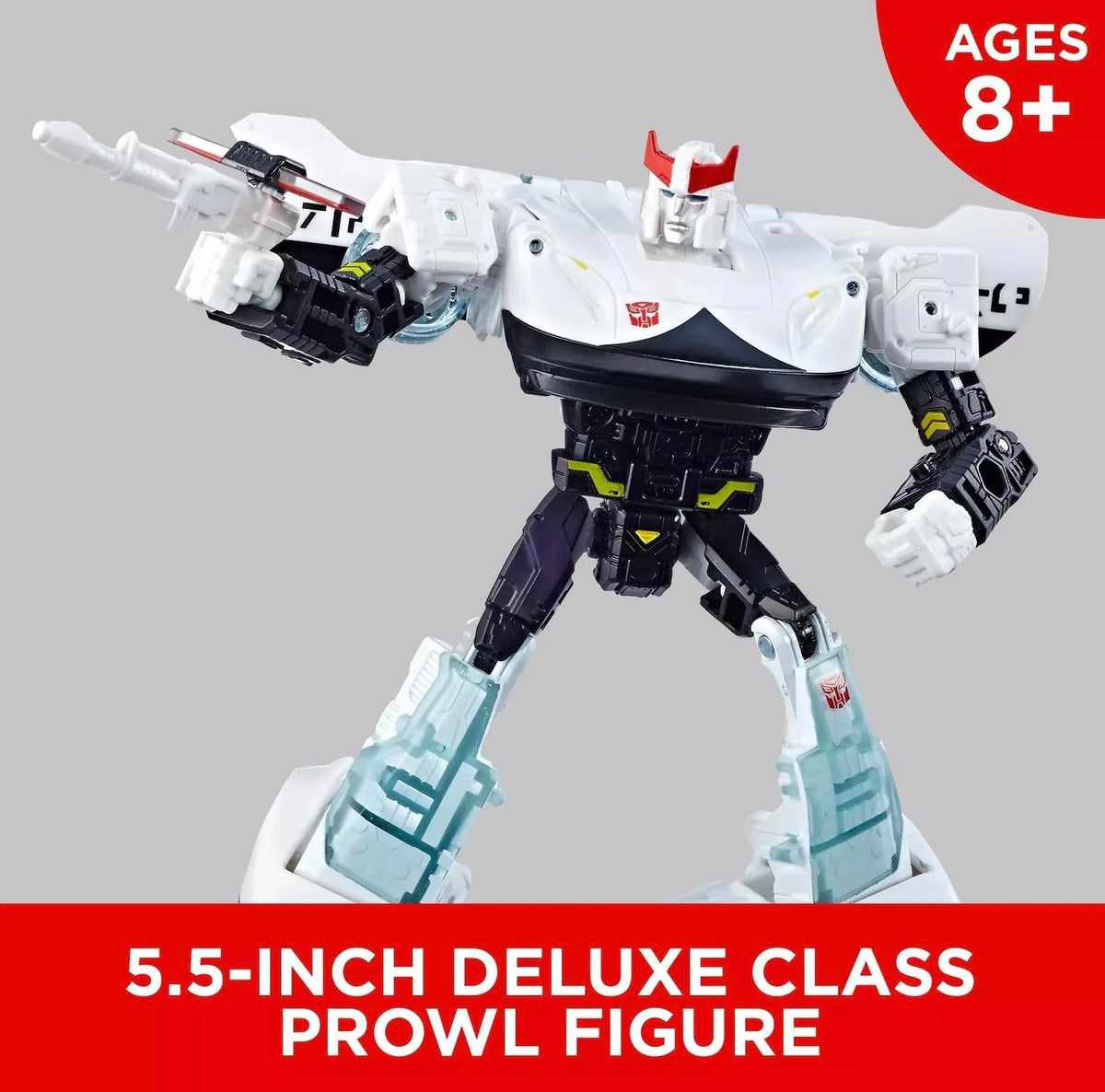 Transformers TRA GEN WFC Deluxe Prowl front-view highlights iconic character design.