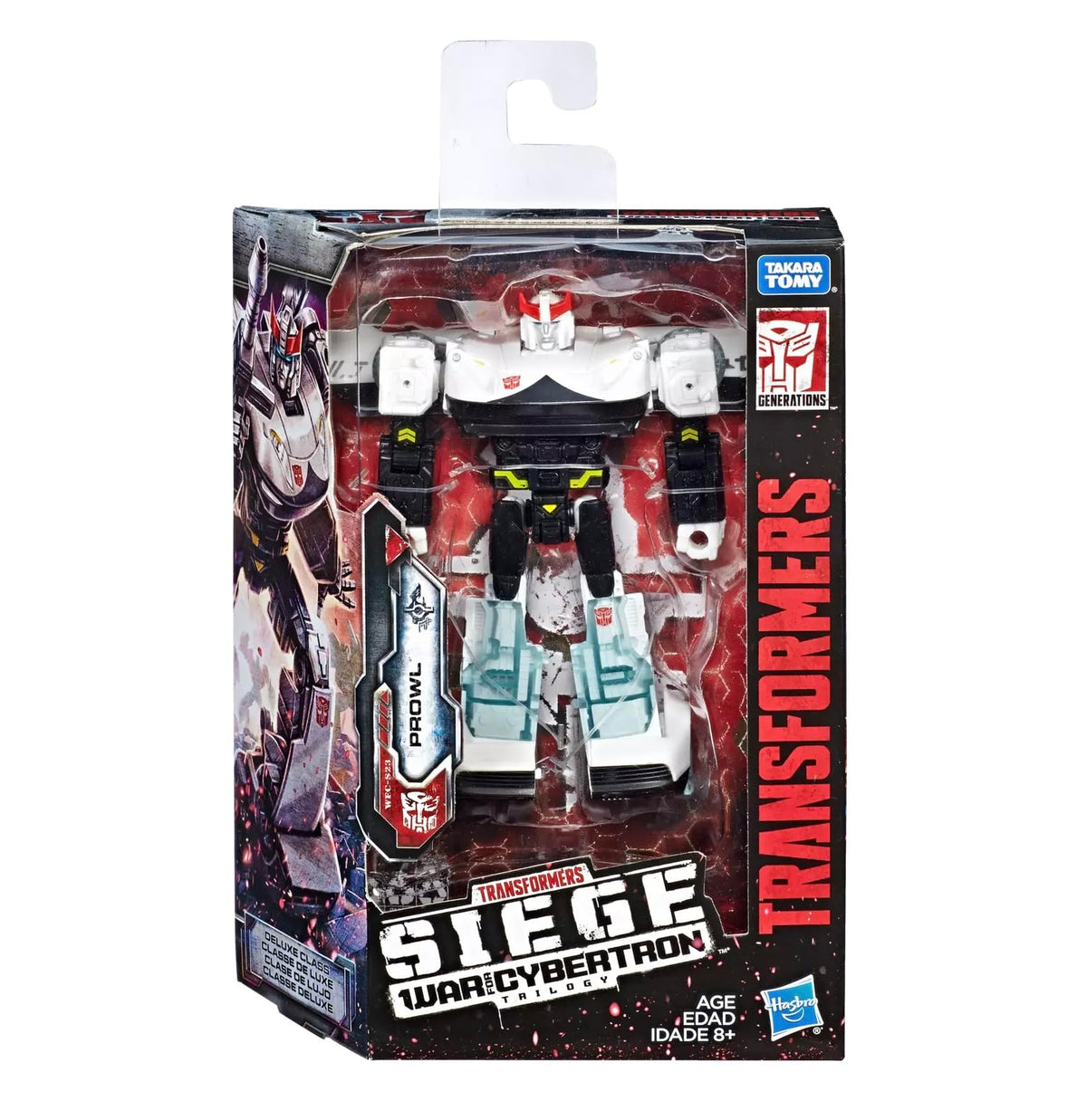 Transformers TRA GEN WFC Deluxe Prowl mid-transformation to action-ready mode.