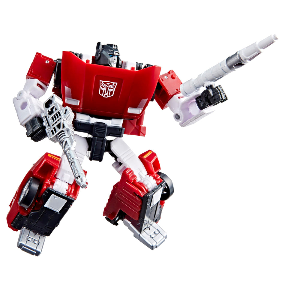 Transformers Devastation Sideswipe robot mode with game-inspired details for display.