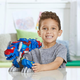 Compact 9 inch Transformers figure fits small hands for portable adventures