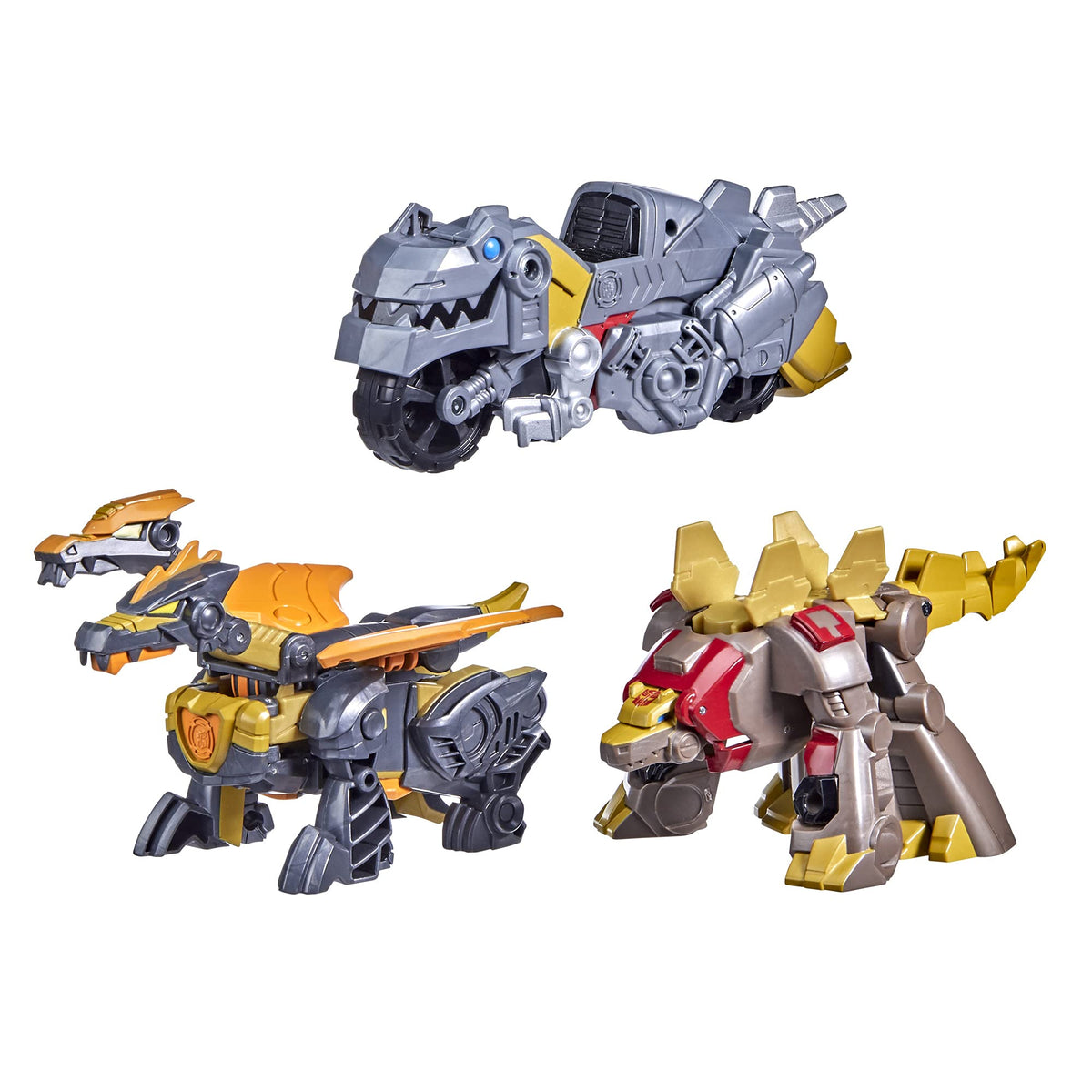 Dinobot Adventures Snarl in robot to Stegosaurus mode for action storytelling.