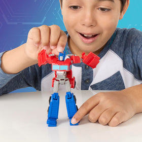 Transformers EarthSpark Optimus Prime packaging displays gift-ready excitement for fans.