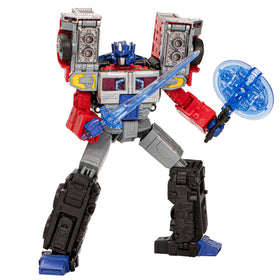 Transformers Legacy United G2 Laser Optimus Prime robot mode for dynamic posing.