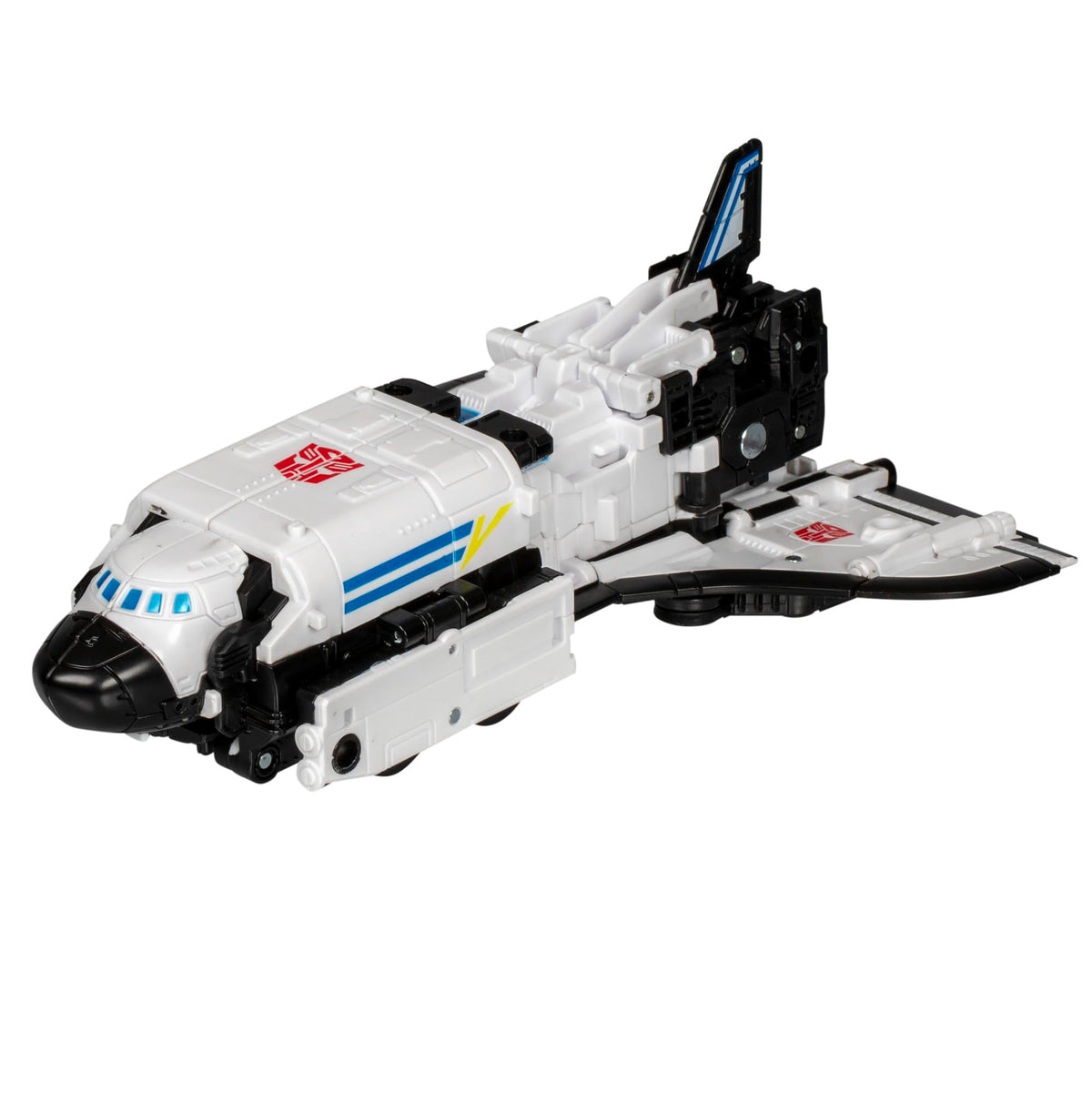 Five blaster accessories form a larger weapon for versatile battles.
