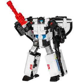 Transformers Galaxy Shuttle figure in robot mode for dynamic poses and display.