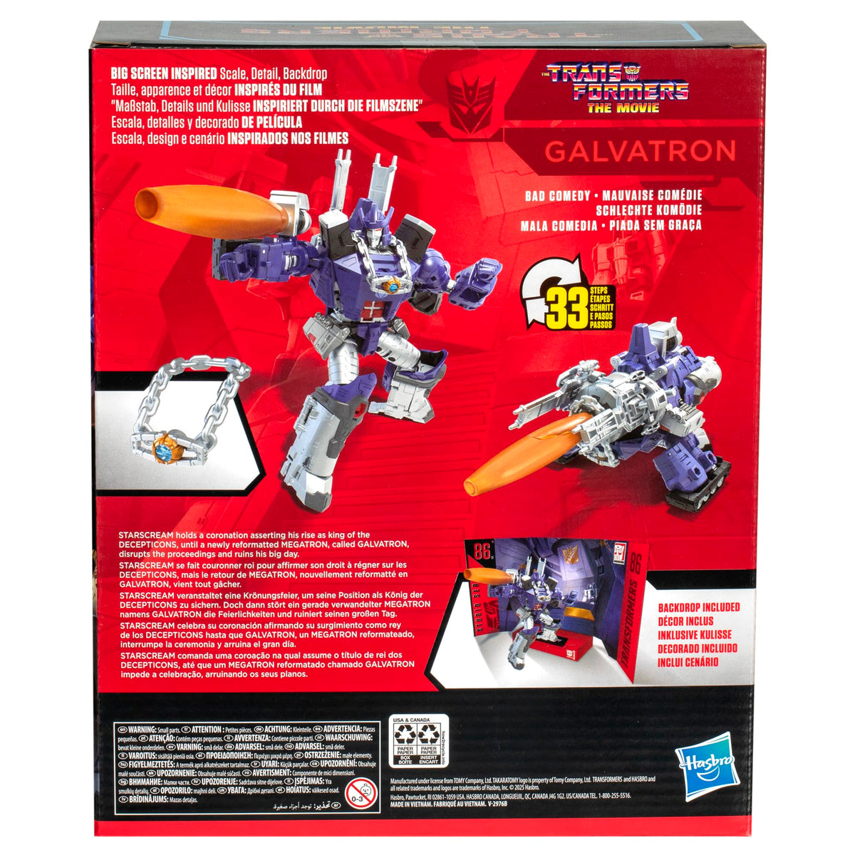 Transformers Galvatron Matrix of Leadership hangs for authentic look.